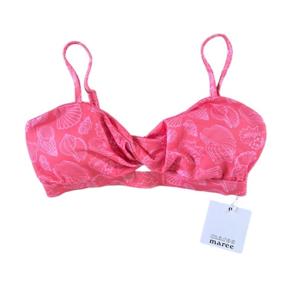 Maree Maree NWT Pink Seashell Bandeau Twist Bikini Top - Picture 1 of 7